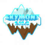 logo minecraft serveur montagne enneigée