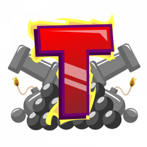 un logo icon serveur minecraft canon avec la lettre T